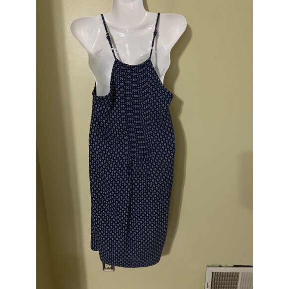 Time And Tru Blue Spaghetti Strap Dress S (4-6) Beachy Boho vacation Resort Crui - Picture 7 of 10